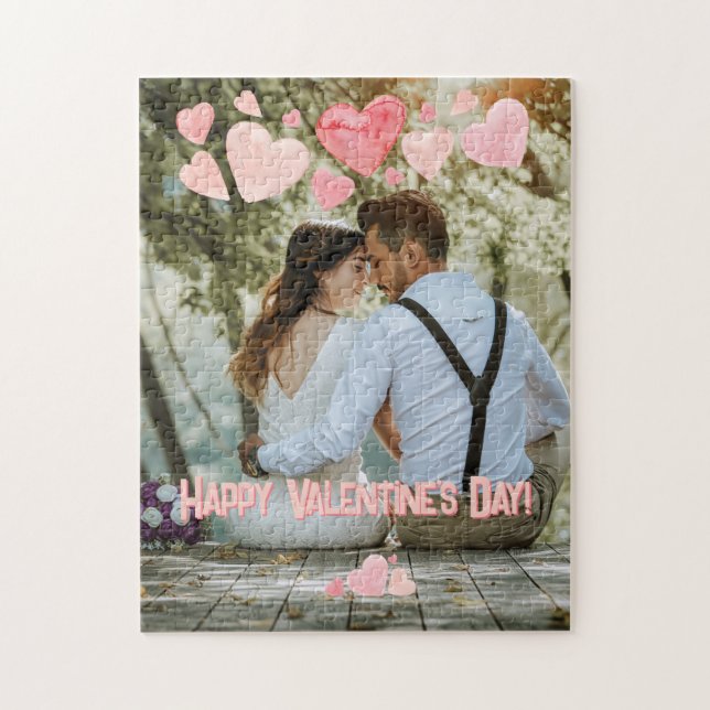 Valentine Pink Hearts Overlay Add your own Foto (Vertikal)