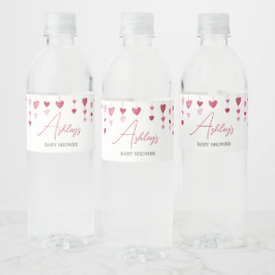 Valentine Pink Red Heart Baby Dusche