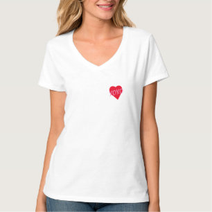Valentine Pink XOXO Hugs und Kisses Rotes Herz T-Shirt