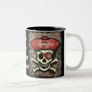 Valentine-Piraten-Kaffee-Tasse Zweifarbige Tasse