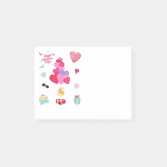 "VALENTINE" post -it Notes Post-it Klebezettel (Vorderseite)