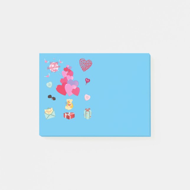 "VALENTINE" post -it Notes Post-it Klebezettel (Vorderseite)