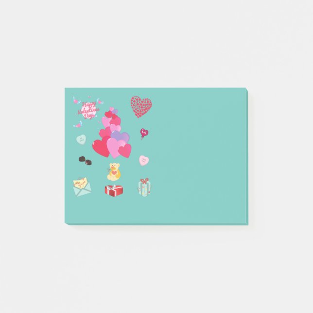 "VALENTINE" post -it Notes Post-it Klebezettel (Vorderseite)