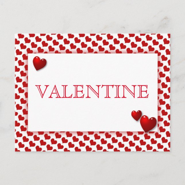 VALENTINE POSTKARTE (Vorderseite)