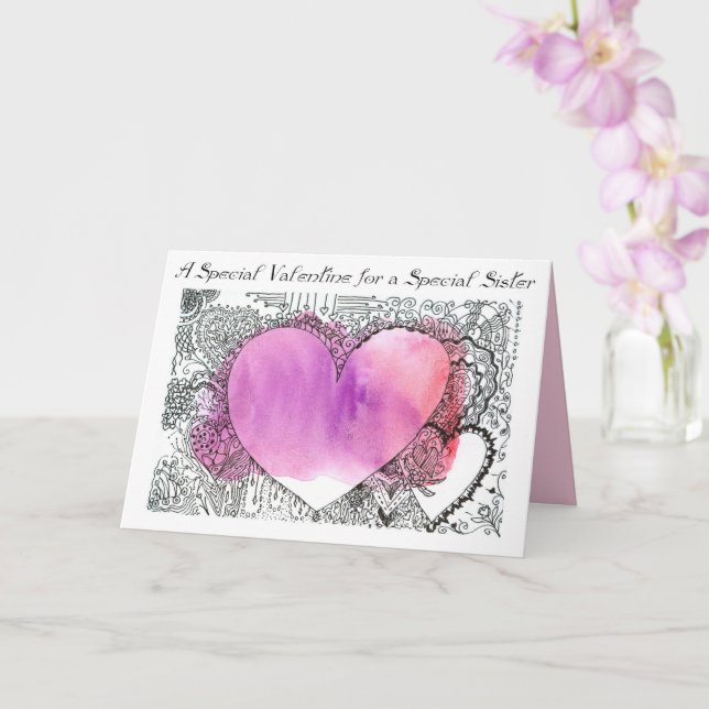 Valentine pour une carte de Soeur Spéciale (Orchidée)