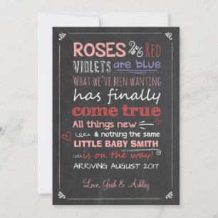 Valentine Pregnancy Announcement Card erwartet Ankündigung