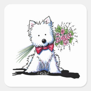 Valentine Prince Westie Aufkleber