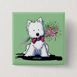 Valentine Prince Westie Button Button