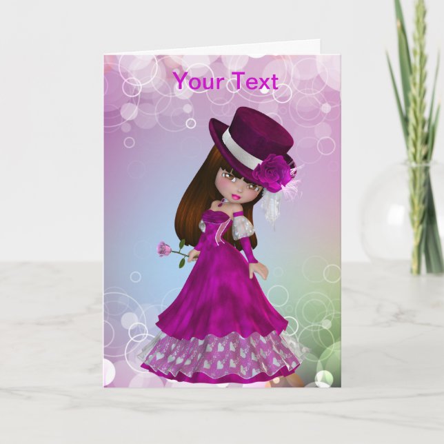 Valentine Princess Grußkarte Feiertagskarte (Vorderseite)