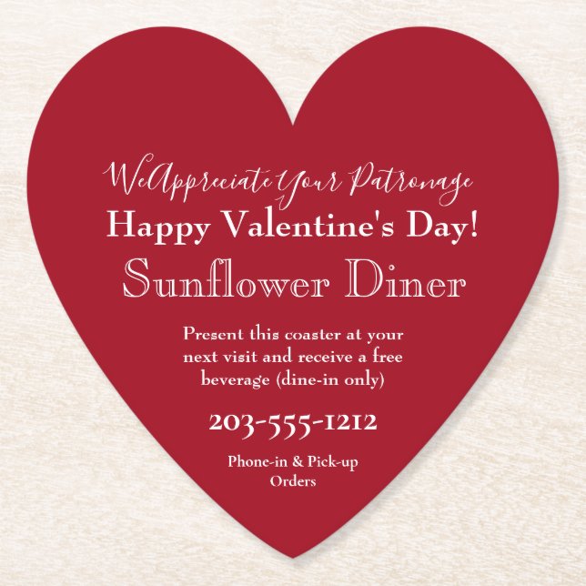 Valentine Promotional Untersetzer - HAMbyWG (Vorderseite)