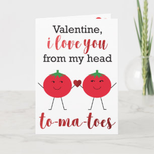 Valentine Pun Ich liebe dich Tomaten Karte