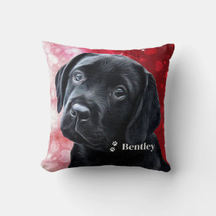 Valentine Puppy - Black Labrador - Labrador Puppy Kissen