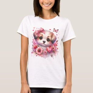 Valentine Puppy-Liebe T-Shirt