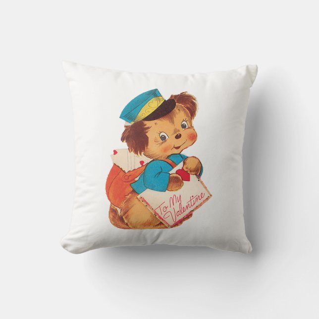 Valentine Puppy Postman Kissen (Vorderseite)
