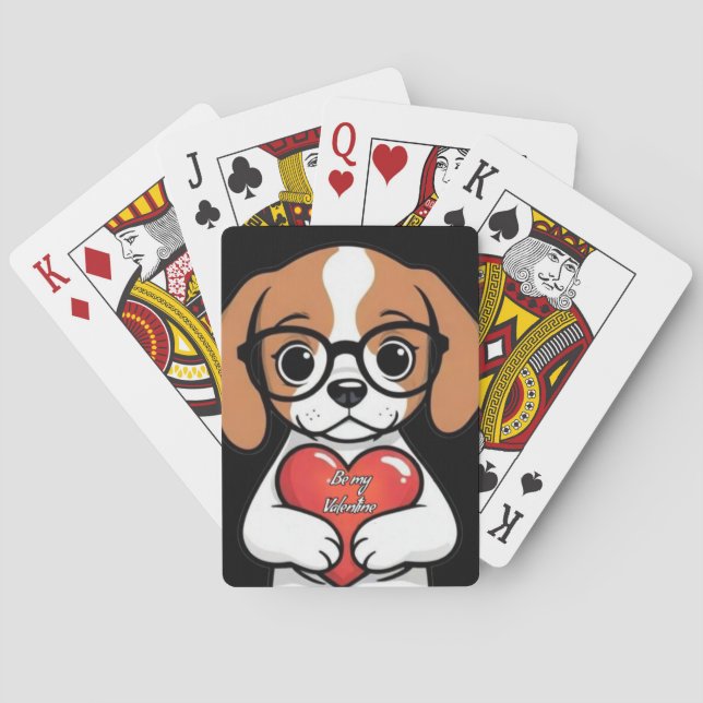 Valentine Puppy Spielkarten (Rückseite)