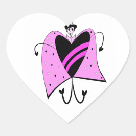 Valentine Queen Liebe Bug Herz-Aufkleber