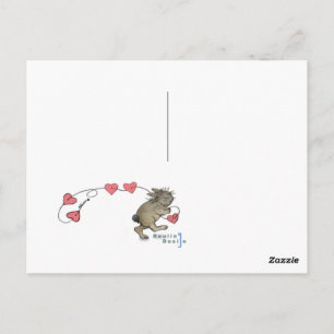 Valentine Rabbit Postkarte