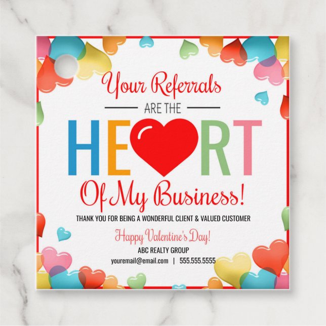 Valentine Realtor Tag Geschenkanhänger (Vorderseite)