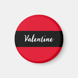 Valentine Red Black Valentine's Day Elegantes Skri Magnet