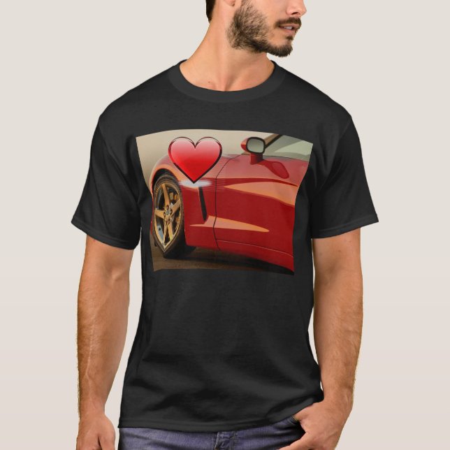 Valentine Red Corvette T-Shirt (Vorderseite)