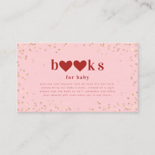 Valentine Red Pink Babydusche Buchungsanfrage Begleitkarte