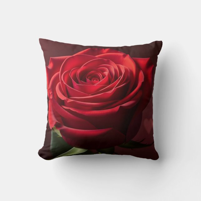 valentine red rose background romantic kissen (Vorderseite)