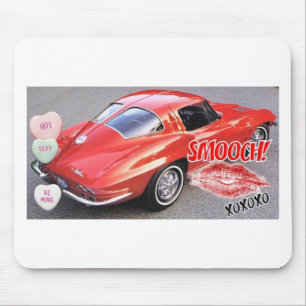 Valentine Red Split Window Corvette Classic Mousepad
