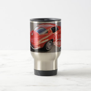 Valentine Red Split Window Corvette Classic Reisebecher