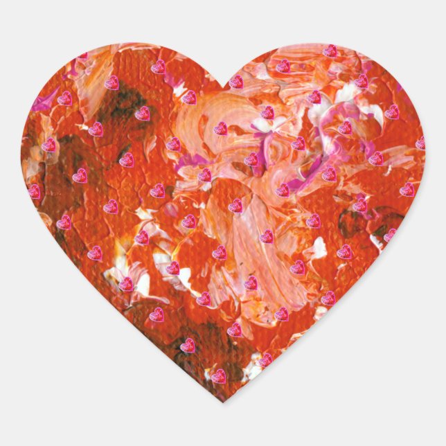 Valentine Reds Herz-Aufkleber (Vorderseite)
