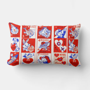 Valentine Retro Liebe schlägt Niedliche Muster Lendenkissen