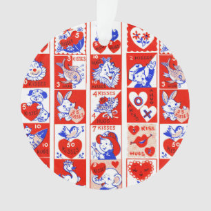 Valentine Retro Love Hugs Motif