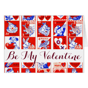 Valentine Retro Love Hugs Motif