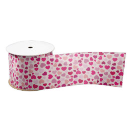 Valentine Rosa Herz mit Weiß Satinband