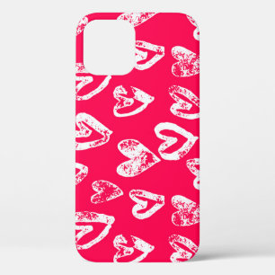 Valentine Rosa Herz: Skizzen Hintergrund Case-Mate iPhone Hülle