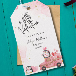 Valentine Rosa Mädchen Dusche Einladung Geschenkanhänger