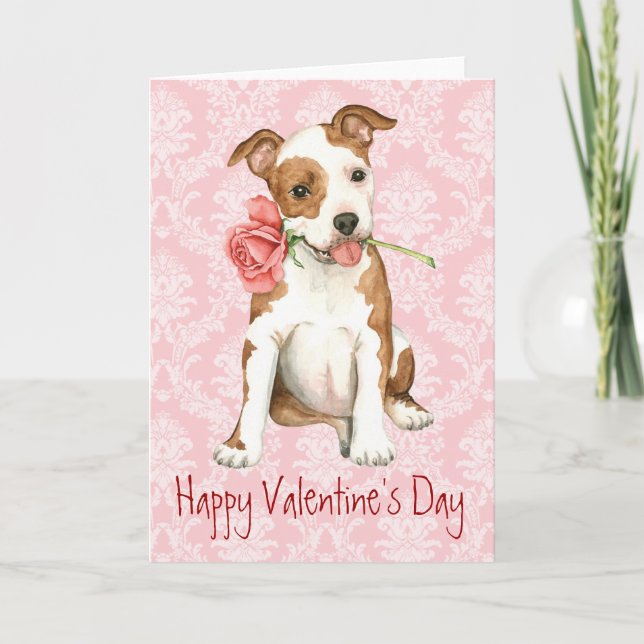 Valentine Rose Am Staff Feiertagskarte (Vorderseite)