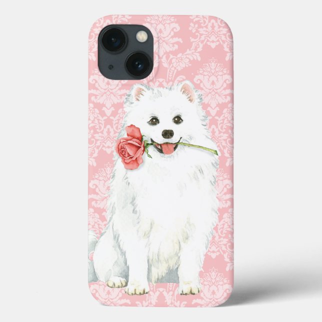 Valentine Rose American Eskimo Dog Case-Mate iPhone Hülle (Rückseite)