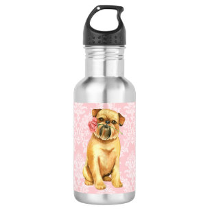 Valentine Rose Brussels Griffon Edelstahlflasche