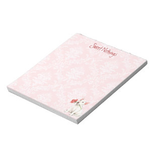 Valentine Rose Bull Terrier Notizblock