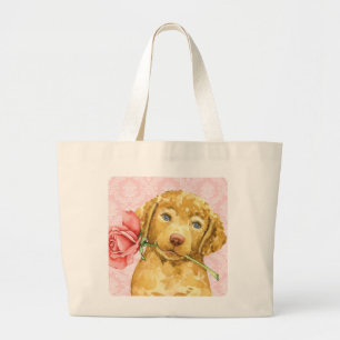 Valentine Rose Chesapeake Bay Retriever Jumbo Stoffbeutel