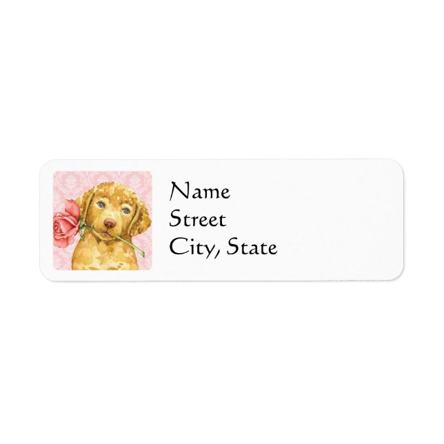 Valentine Rose Chesapeake Bay Retriever Label (Vorne)