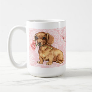 Valentine Rose Dackel Kaffeetasse