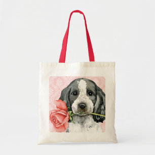 Valentine Rose English Cocker Spaniel Tote Bag Tragetasche