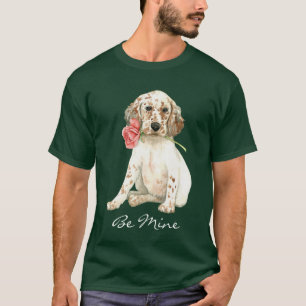 Valentine Rose English Setter T-Shirt