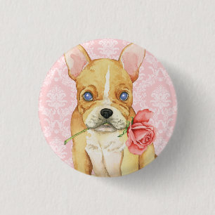Valentine-Rose Frenchie Button