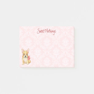 Valentine Rose Frenchie Post-it Klebezettel