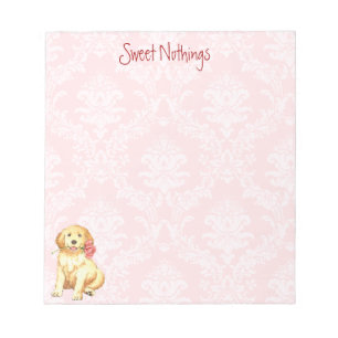 Valentine-Rose golden Notizblock