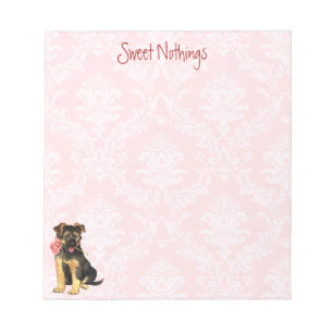 Valentine Rose GSD Notizblock