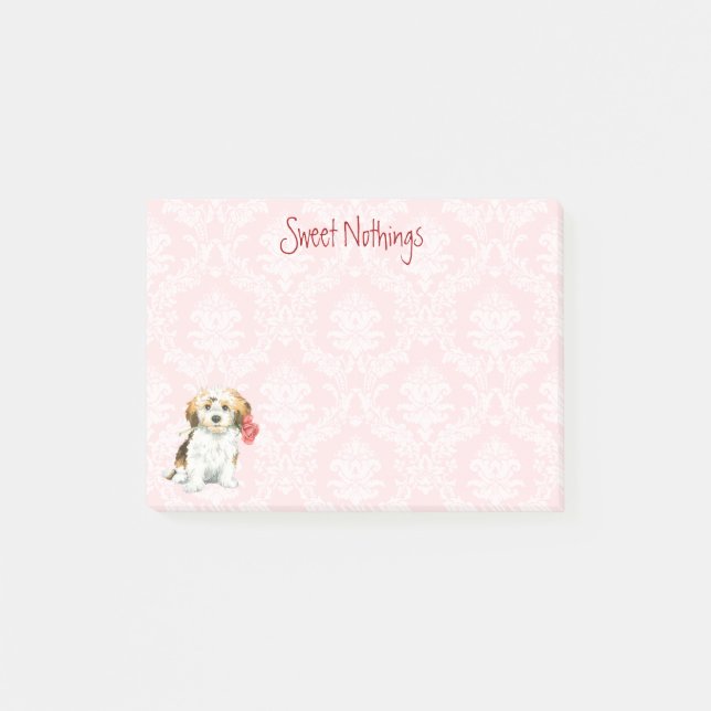 Valentine Rose Havanese Post-it Klebezettel (Vorderseite)