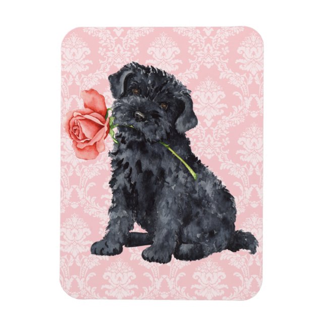 Valentine Rose Kerry Blue Terrier Magnet (Vertikal)